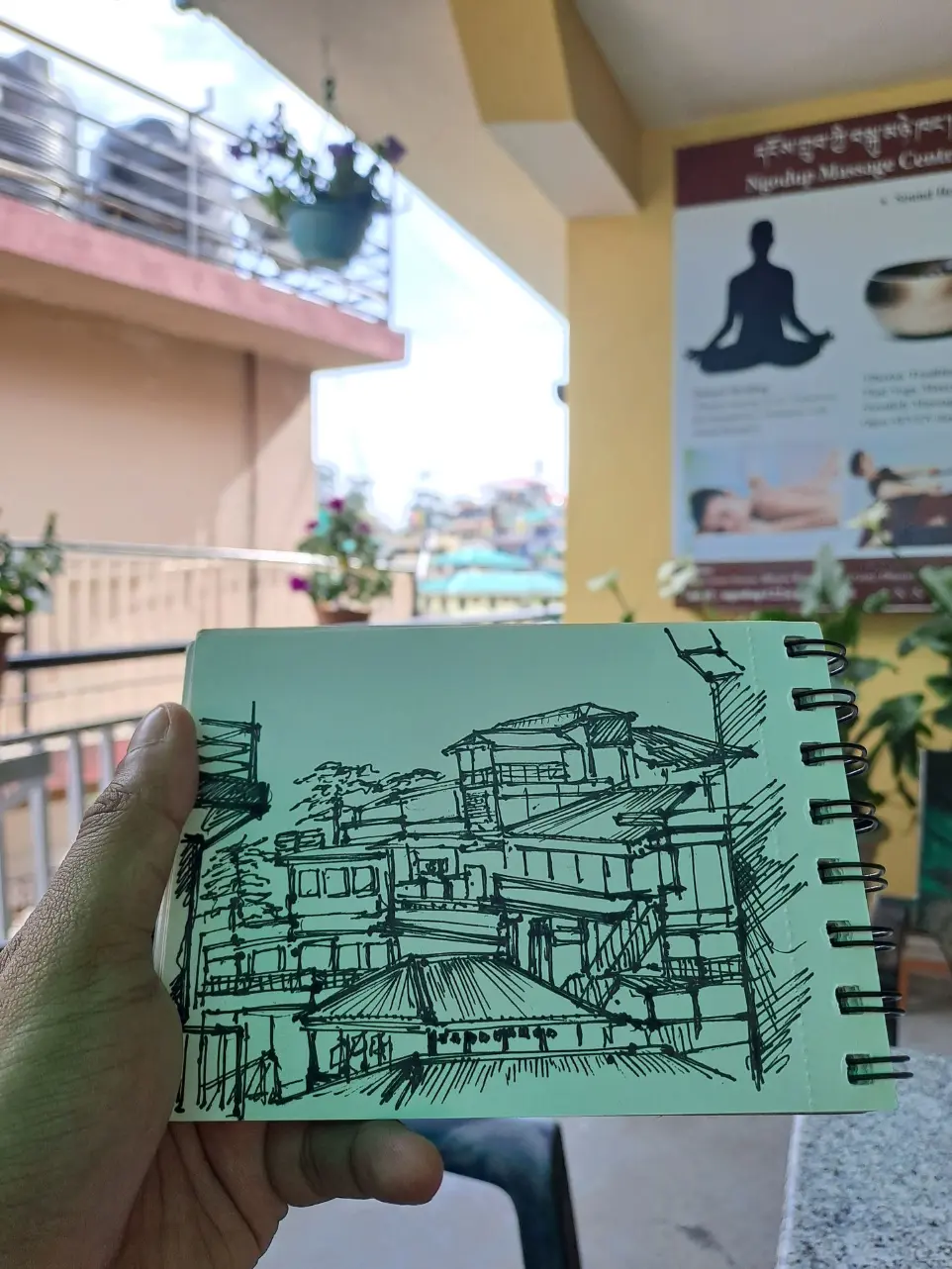 travel art desiblueprint aleen bharati page, live sketch diary