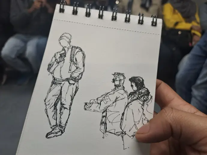 diary, live sketches by aleen bharati