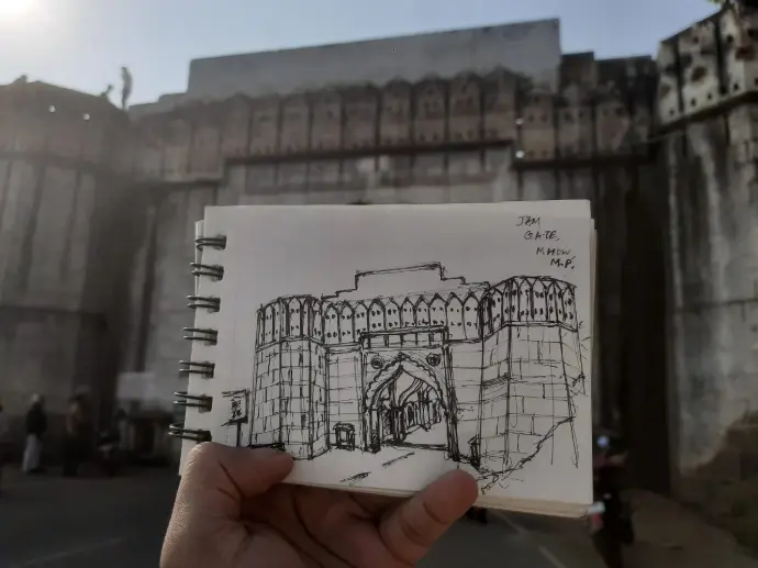 live sketch jam gate madhya pradesh aleen bharati mhow